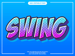 Modern Colorful with stripe editable text style font effect