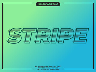Bold Stripe editable text style font effect