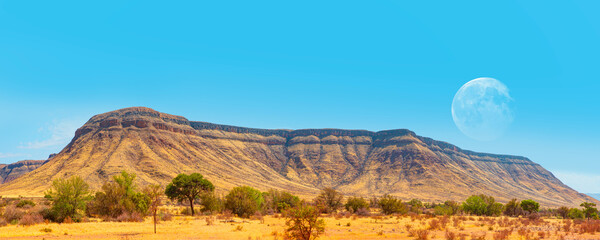 Beautiful landscape with Burnt Mountain -  Damaraland, Namibia.