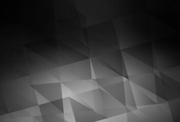 Fototapeta premium Dark Gray vector gradient triangles pattern.