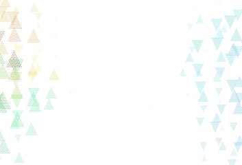 Light Blue, Yellow vector background with triangles, circles.