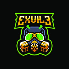 Gas mask esport logo design © Fdesigns710