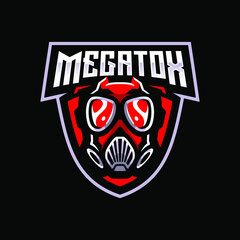 Gas mask esport logo design
