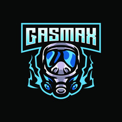 Gas mask esport logo design