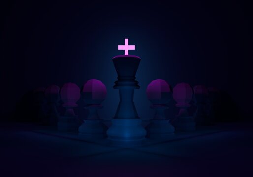 King Of Chess, Standing Out From The Crowd Of Pawns.