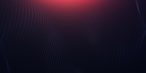 Abstract particular digital background hi-tech and scientific technology data line connect. particular wave dynamic mesh big data technology illustration background. 3d render particular line bg.