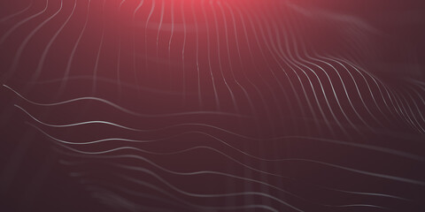Abstract particular digital background hi-tech and scientific technology data line connect. particular wave dynamic mesh big data technology illustration background. 3d render particular line bg.