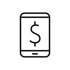 Mobile payment icon vector graphic