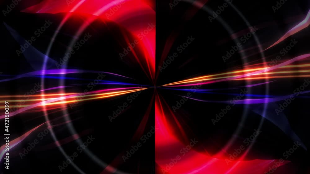 Poster abstract fractal colorful digital 3d circle motion graphic background with futuristic texture waves.