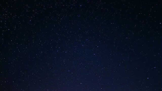 Night starry sky revolving around the pole star