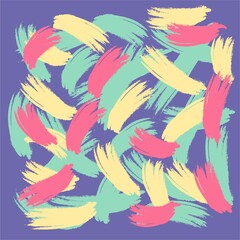 Minimalist modern abstract brush illustration for wall decoration