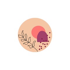 Hand drawn of nature abstract for decoration