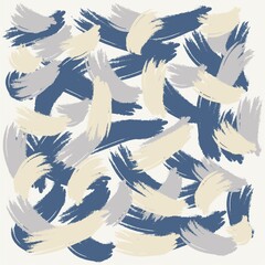Minimalist modern abstract brush illustration for wall decoration