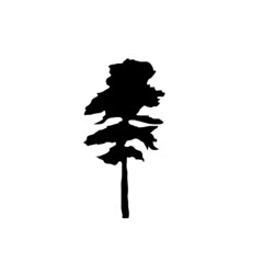 Pine tree Silhouette Christmas tree SVG Fir trees 