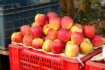 basket of apples,  Apple on the market.