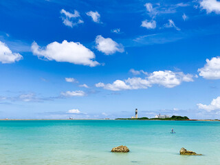 綺麗な空と海とSUP
