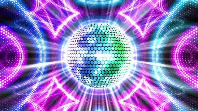 Mirror Ball Disco Lights Club Dance Party Glitter Background