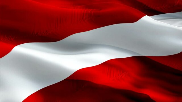 Latvia flag video. National 3d Latvian Flag Slow Motion video. Latvia tourism Flag Blowing Close Up. Latvian Flags Motion Loop HD resolution Background Closeup 1080p Full HD video flags 