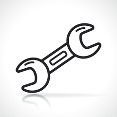 wrench thin line icon symbol