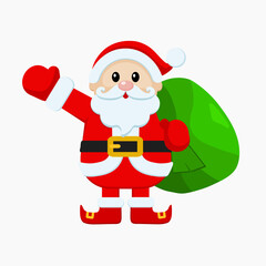Christmas Santa Claus with gifts and presents