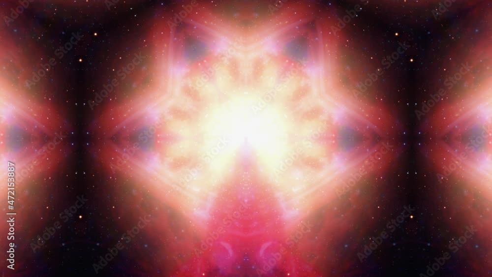 Poster abstract beautiful colorful glow light pink blue kaleidoscope sequence pattern loop animation visual
