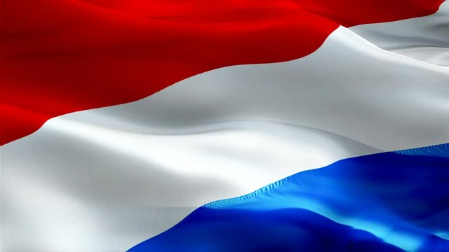 Luxembourg flag. 3d Luxembourg sign waving video. Flag of Luxembourg seamless loop animation silk HD Background. Luxembourg tourism flag Closeup 1080p HD video for Independence Day,Victory day
