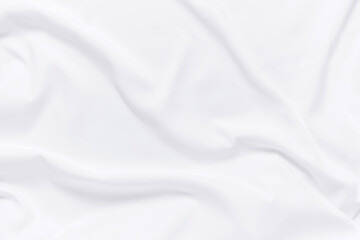 Obraz premium Abstract white fabric texture background. Cloth soft wave. Creases of satin, silk, and cotton.