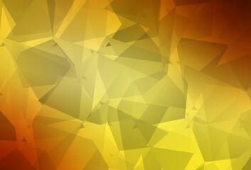 Light Orange vector background with abstract polygonals.