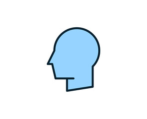 Head line icon. High quality outline symbol for web design or mobile app. Thin line sign for design logo. Color outline pictogram on white background