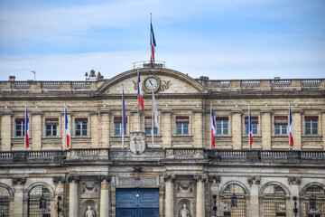 Bordeaux, France - 8 Nov, 2021: Hotel de Ville (Town Hall), Bordeaux, UNESCO World Heritage Site,...