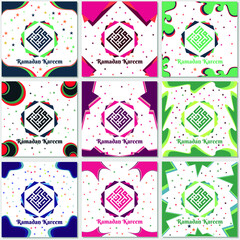 set of Ramadan backgrounds 
