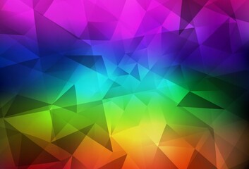 Dark Multicolor vector abstract polygonal background.