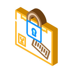 sealed cargo isometric icon vector. sealed cargo sign. isolated symbol illustration