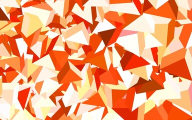 Light Red, Yellow vector backdrop with lines, triangles.
