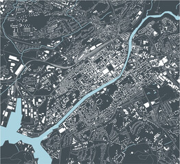 map of the city of Turku, Finland