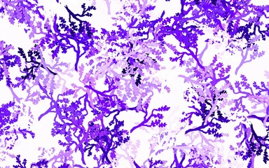 Light Purple vector doodle layout with leaves, branches.