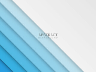 realistic diagonal blue gradient paper cut abstract background