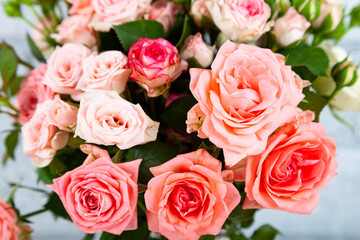 Bouquet of pink roses