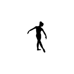 Fototapeta na wymiar girl dancing ballet icon vector illustration logo design