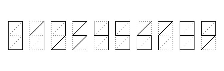 Number set for postcode or zip code on envelope, postcard, mail, postal