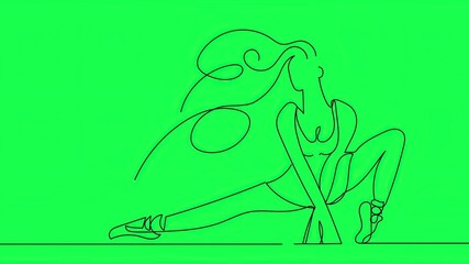 3d illustration - the lines of a dancing ballerina. © vitanovski