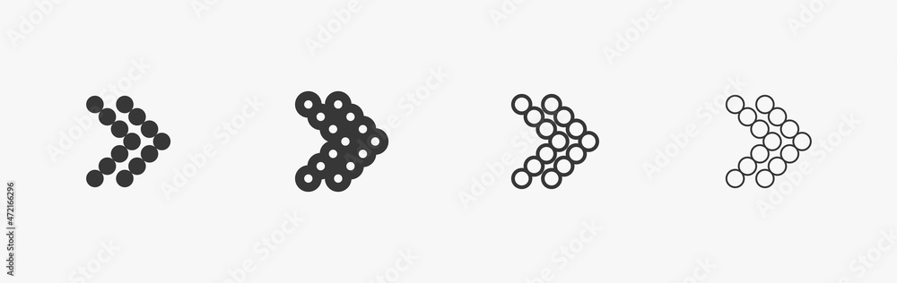 Poster arrow sign on white background vector. ellipse black arrow for navigation