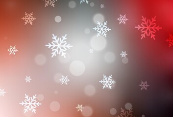 Light Green, Red vector pattern in Christmas style.