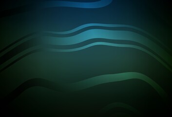 Dark Green vector glossy abstract background.