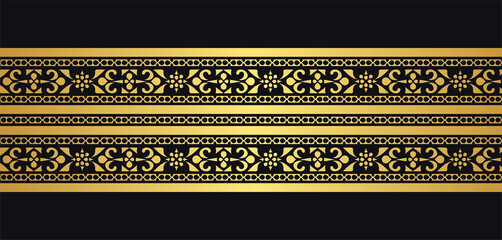 Golden ornamental border template