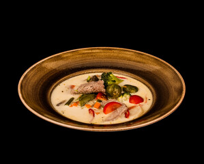 soup with seafood and vegetables