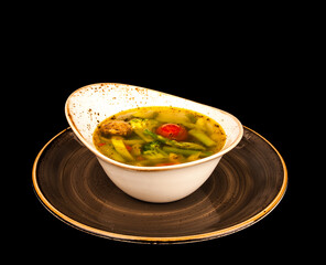 soup with seafood and vegetables