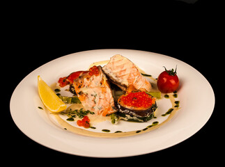 seafood on the plate