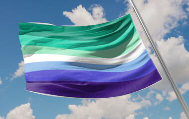 This is the new, more accepted and widely used version of a flag for gay men specifically