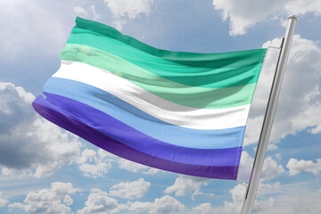 This is the new, more accepted and widely used version of a flag for gay men specifically